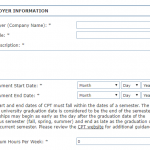 employer information page screen shot