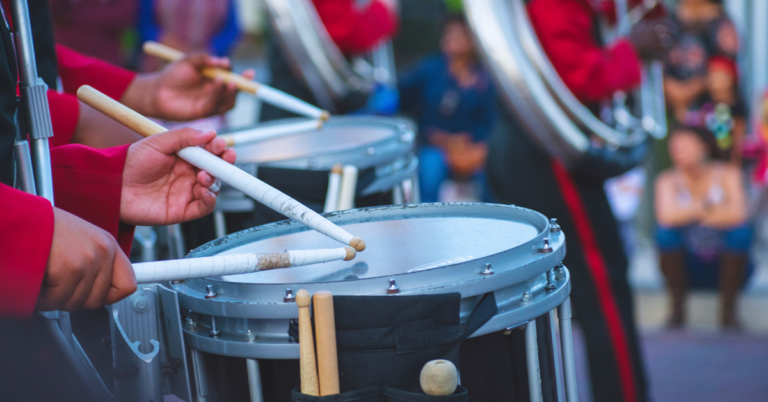 Close up drumming
