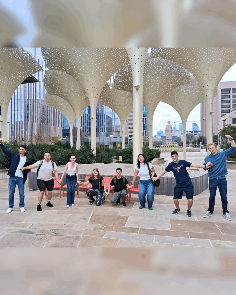 Students together at Blanton Museum
